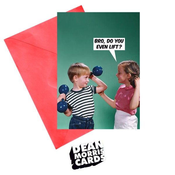 Dean Morris Cards - Поздравителна картичка "Коледен фитнес" 1